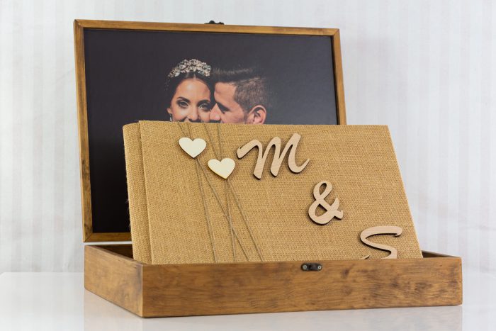 Álbum 40x30 con 30 hojas + CAJA BAÚL ó PARIS